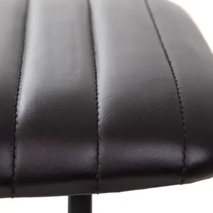 Krzeslo Nerea W Obiciu Ze Skory Bawolej Czarne 50X39X65 Cm