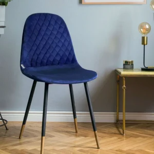 Krzeslo Noir Welurowe Granatowe 44X52X85Cm