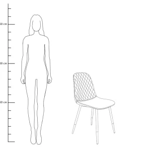 Krzeslo Noir Welurowe Granatowe 44X52X85Cm