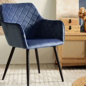 Krzeslo Shelton Welurowe Granatowe 56X60X84Cm