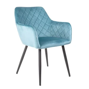 Krzeslo Shelton Welurowe Turkusowe 56X60X84Cm