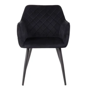 Krzeslo Shelton Welurowe Czarne 56X60X84Cm