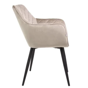 Krzeslo Shelton Welurowe Bezowe 56X60X84Cm