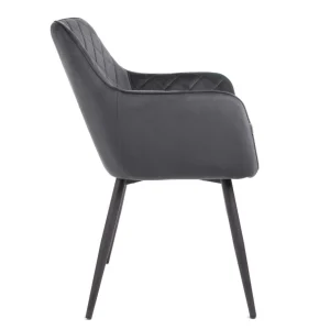 Krzeslo Shelton Welurowe Szare 56X60X84Cm