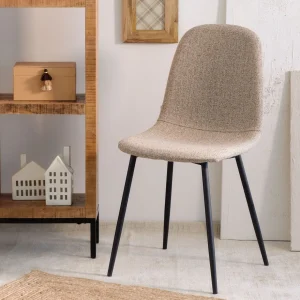 Krzeslo Slank W Tkaninie Bezowe 44X52X85Cm