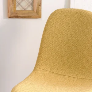 Krzeslo Slank W Tkaninie Musztardowe 44X52X85Cm