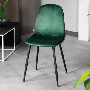 Krzeslo Slank Welurowe Szmaragdowe 44X52X85Cm
