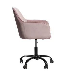 Krzeslo Teill Welurowe Obrotowe Rozowe 55,5X54,5X80-90Cm
