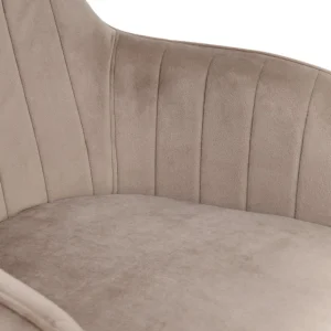 Krzeslo Teill Welurowe Obrotowe Bezowe 55X55X90Cm