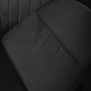 Krzeslo Teill Welurowe Obrotowe Czarne 55,5X54,5X80-90Cm