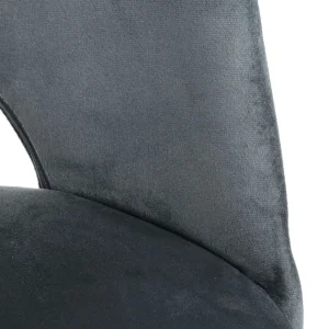 Krzeslo Tercio Welurowe Szare 47X55X77Cm