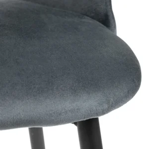 Krzeslo Tercio Welurowe Szare 47X55X77Cm