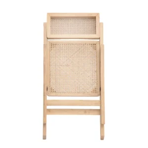 Krzeslo Verdura Drewniane Z Naturalnym Rattanem 46X52X80 Cm