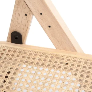 Krzeslo Verdura Drewniane Z Naturalnym Rattanem 46X52X80 Cm