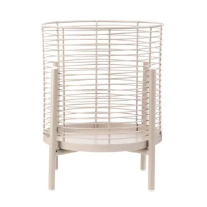 Kwietnik Floero Metalowy Bezowy 22X30 Cm