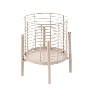 Kwietnik Floero Metalowy Bezowy 18X25 Cm