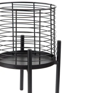 Kwietnik Floero Metalowy Czarny 18X25 Cm