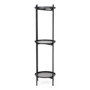 Kwietnik Roh Trzypoziomowy Czarny 25X94 Cm