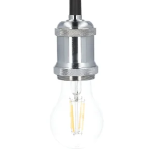 Lampa Jesper Sufitowa Ze Srebrym Elementem 7 Cm