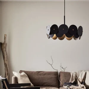 Lampa Sufitowa Vegas Czarna 53X53X160Cm