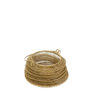 Lampion Armadilo Skladany Zloty 18X16 Cm