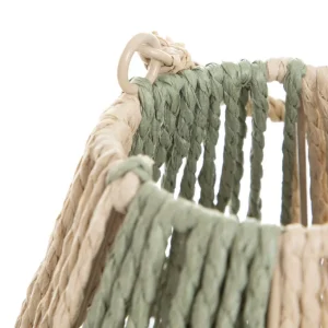 Lampion Avli Pleciony Z Zielonymi Elementami 21,5X23 Cm