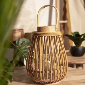 Lampion Garnitto Pleciony Naturalny 10,5X30 Cm