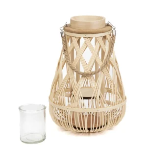 Lampion Radiant Pleciony Naturalny 35 Cm