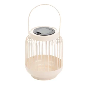 Lampion Solarny Fonar Metalowy Ecru 12,5X12,5X11,5 Cm