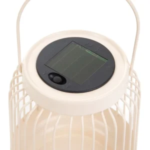 Lampion Solarny Fonar Metalowy Ecru 12,5X12,5X11,5 Cm
