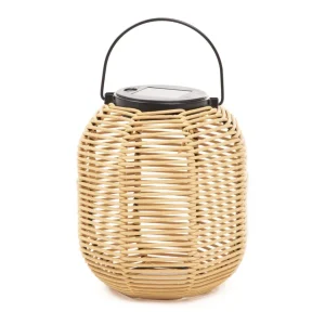 Lampion Solarny Fonar Pleciony Naturalny 17,5X19 Cm