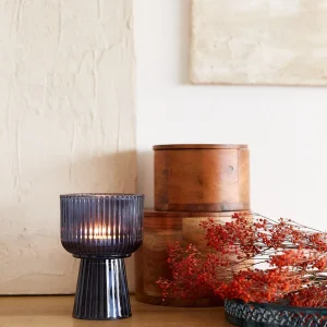 Lampion Taza Granatowy 10X13 Cm