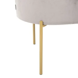 Lawka Layla Welurowa Bezowa Ze Schowkiem 91,5X41X46.5 Cm