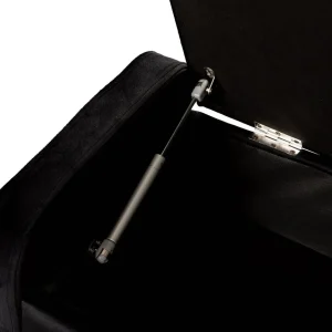 Lawka Venlo Welurowa Czarna 100X39X45Cm