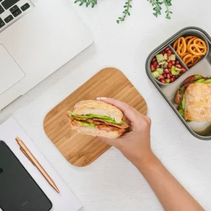 Lunchbox Orange Stalowy Na Kanapke L 19X13,5X7,5 Cm