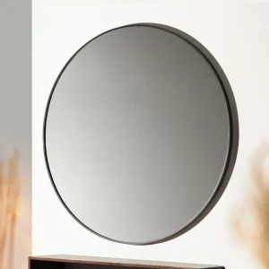 Lustro Elora Okragle Czarne 80X80 Cm