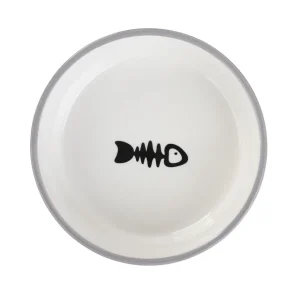 Miska Catty Dla Kota Z Rybka Szara 12X4 Cm