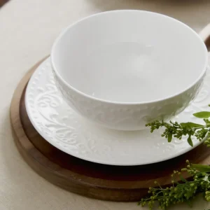 Miska Sylia Biala Z Ornamentem 15 Cm