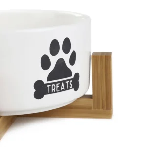 Miska Treats Dla Psa M Z Bambusowa Podstawa 16X10 Cm