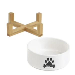 Miska Treats Dla Psa S Z Bambusowa Podstawa 13X7 Cm