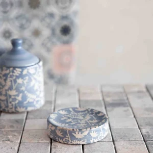 Mydelniczka Mirabel Niebieska We Wzory 10X10X2,5 Cm