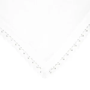 Obrus Elin Muslinowy Z Koronkowa Lamowka Bialy 130X180 Cm