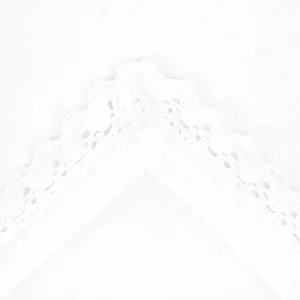 Obrus Elin Muslinowy Z Koronkowa Lamowka Bialy 130X180 Cm