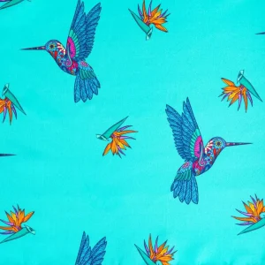 Obrus Frida Kahlo Z Wzorem Kolibra Turkusowy 150X300 Cm