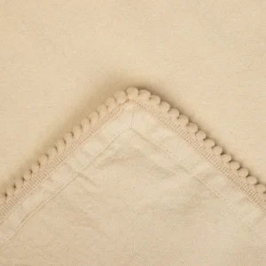 Obrus Melange Bezowy Z Lamowka Kuleczkowa 130X180