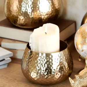 Oslonka Na Doniczke Dritto Mlotkowana Zlota 14X14X9 Cm