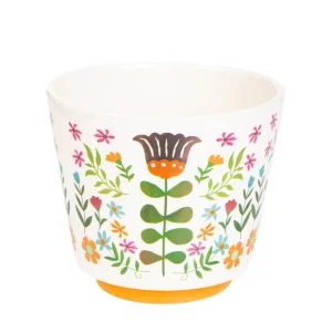 Oslonka Na Doniczke Folga W Folkowy Wzor 13X13X11 Cm