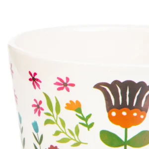 Oslonka Na Doniczke Folga W Folkowy Wzor 13X13X11 Cm