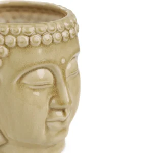 Oslonka Na Doniczke Makadi Budda Bezowa 16X16X17 Cm