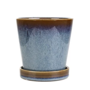 Oslonka Na Doniczke Maya Z Podstawka Niebieska 13,6X13,6X13,6 Cm